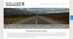 Desktop Screenshot of kleinkaroowines.co.za